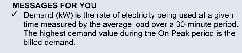 Image of section that has notes to the customer.