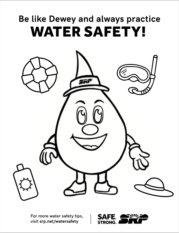 cover of the ABCs of water safety coloring book