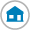 Blue house icon