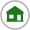 Green house icon