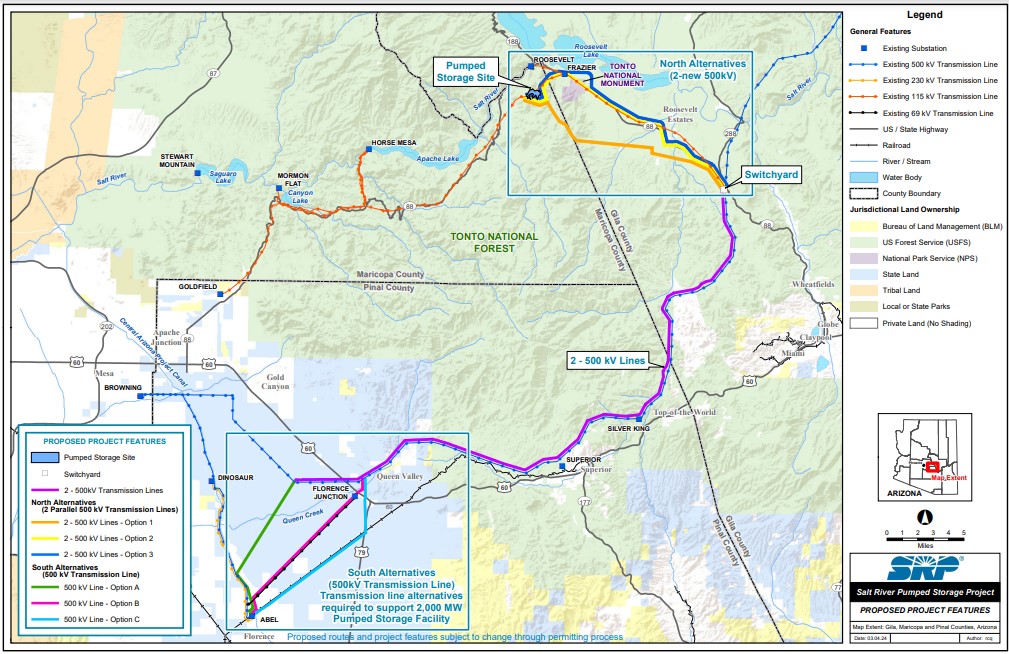 Salt River Pumped Storage Project area map