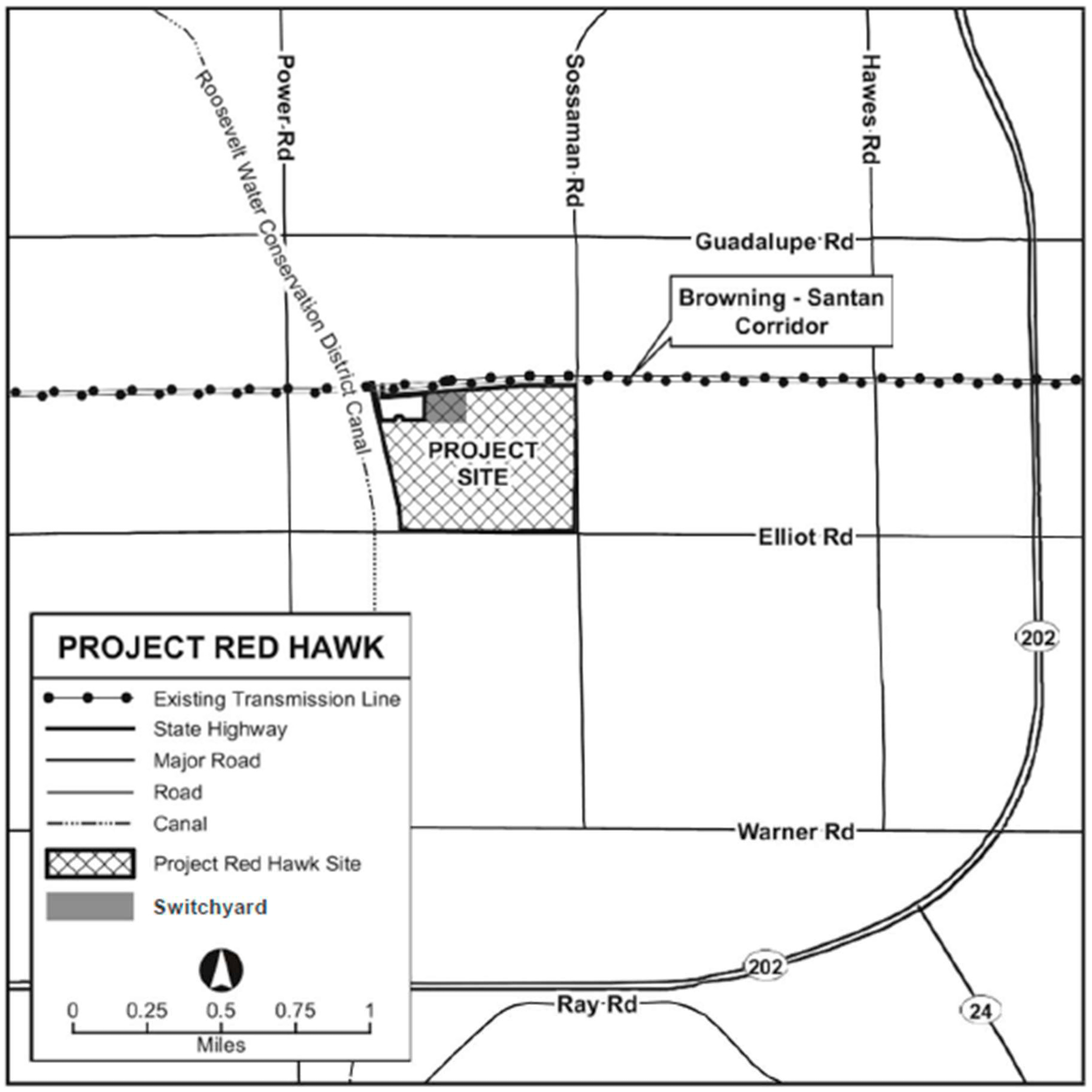 Project Red Hawk Line map