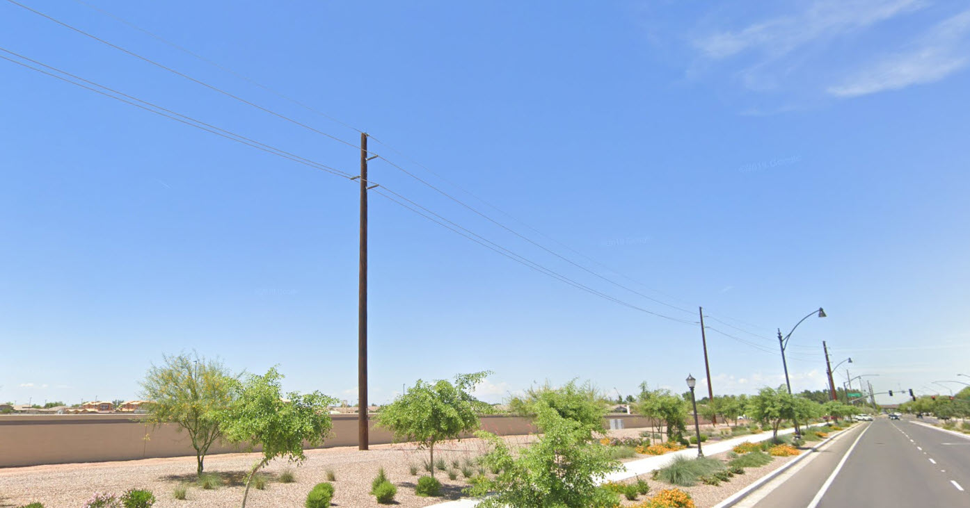 Weathered steel pole